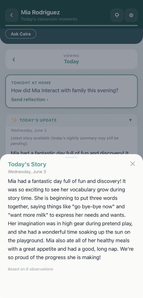 AI-generated daily story for parents